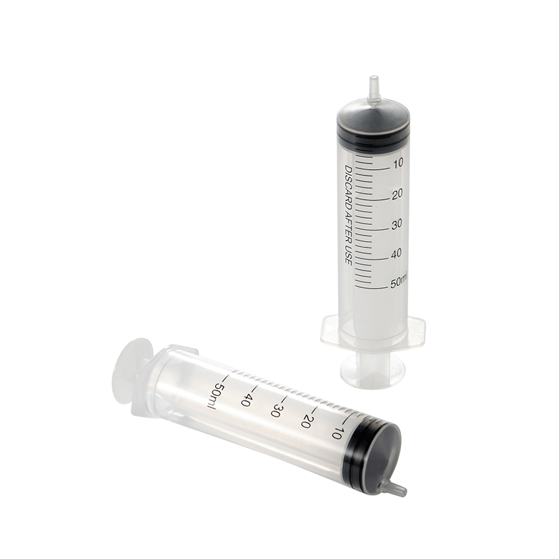 What are the different types of needles available for a 50 ml disposable syringe?
